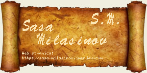 Saša Milašinov vizit kartica